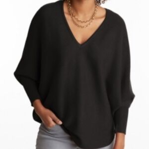 Adyson ❣️Parker Elegant Black V-Neck Sweater